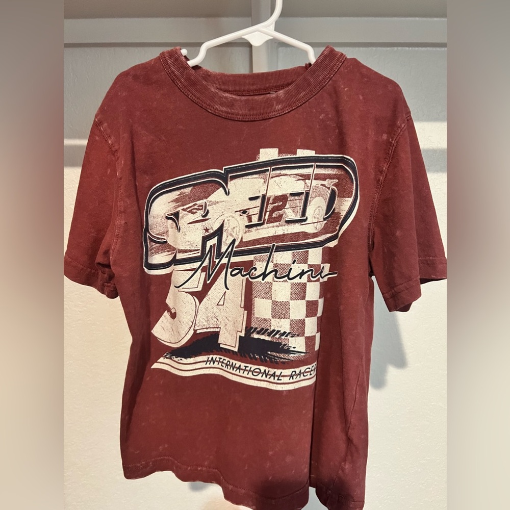 Boys oversized distressed shirt - size 6